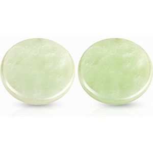 LEBQ 2 Pack Wimperverlenging Jade Steen Lijm Wimpers Jade Steen Lijm Palet Nep Wimperbasis, 2 Inches