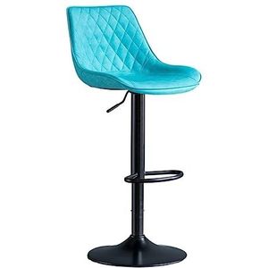 Barkrukken Barkrukken Met Pu-lederen Kussen Barstoelen Hoge Rugleuning Tegenkrukken Verstelbare Draaibare Barstoelen Barstoel Bistrokruk (Color : Blue, Size : 1Pieces)