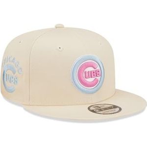 New Era Chicago Cubs MLB Pastel Patch Cream 9Fifty Snapback Cap - S-M (6 3/8-7 1/4)