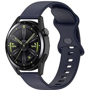 TPC Mobile Sportarmband van zachte siliconen voor Huawei Watch GT 3 46 mm / Huawei Watch GT 2 46 mm / Huawei Watch GT Runner - waterdicht en duurzaam, Zwart, Modern