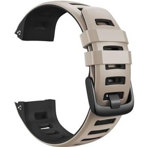 Tweekleurige siliconen horlogeband Compatibel met Garmin Instinct/Instinct Tide/Instinct Solar/Instinct Tactical Band Hoge kwaliteit (Color : Black Yellow, Size : Garmin Instinct)