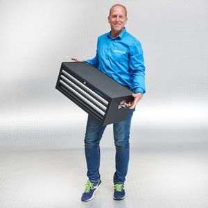Datona® Gereedschapskist met 3 laden - Matzwart
