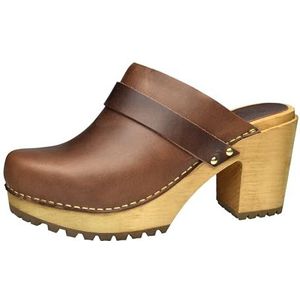 Bovenmateriaal van leer, bekleding van taco-leer, 8 cm, Bruin, 40 EU