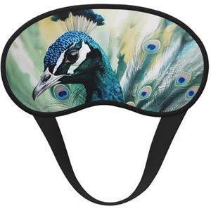 Schattig pauw slaapmasker zacht comfortabel oogmasker met verstelbare riem verduistering oogslaap schaduw cover voor vrouwen meisjes mannen reizen yoga dutje ploegendienst werk