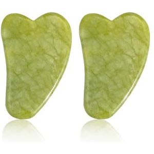 Gua Sha-stenen, Gua Sha-gereedschap, gezichtsmassageapparaat, gezichtsmassage-gereedschap, gezichtsbehandeling, rugspa, fijne lijntjes, lichaamsontlasting, spierontspanning (groen)