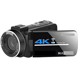 Videocamera Vlogcamera Recorder 56MP Digitale Camera 'S for Fotografie 4K Camcorder Webcam Vlog Set 18X Digitale Zoom Nachtzicht Videorecorder(64G SD Card,Standard)