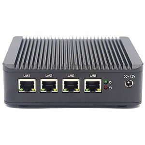 HSIPC J3160 Quad Core Firewall Micro Appliance, Mini PC, Nano PC, Router PC with 8G RAM 128G SSD, 4 RJ45 Port AES-NI Compatible with Pfsense OPNsense