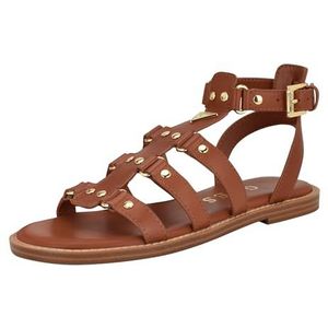 GUESS Graydee platte damessandalen, middenbruin leer 210, 35 EU