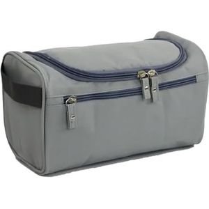 Make-uptas Rits Polyester Mannen Draagbare Opbergtas Toiletartikelen Organizer Vrouwen Reizen Cosmetische Tas Opknoping Waterdichte Wassen Pouch Make Up Bag, Lichtgrijs, 25x14x13cm