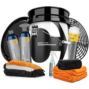 KochChemie - Auto-reinigingsset - 20 l - Wasemmer met deksel en Grit Guard inzetstuk - Nano Magic Shampoo en Insect & Dirt Remover