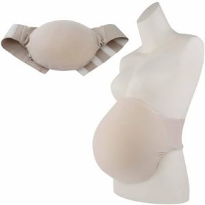 L,Realistische Valse Zwangere Buik Volwassen Belly Stuffer Zwangerschap Baby Bump voor Acteur Film Prop Kostuum Cosplay