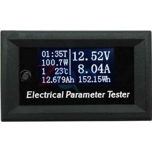 SRWNMTGFK 33V 10A 3A 7in1 OLED multifunctionele tester spanning stroom tijd temperatuur capaciteit vermogen voltmeter ampèremeter elektrische meter (kleur: 33V 3A wit OLED)