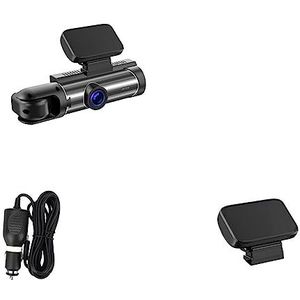 Dashcam voorzijde Dash Cam 3.16-inch Dual-lens Driving Recorder for Binnen Camera G-sensor Hd Nachtzicht Groothoek Auto Dvr Eenvoudige installatie (Color : Front interior 32GB)