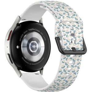 Sportieve zachte band compatibel met Samsung Galaxy Watch 6 / Classic, Galaxy Watch 5 / PRO, Galaxy Watch 4 Classic (bal) siliconen armband accessoire