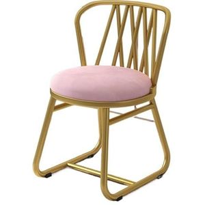 Fluwelen make-upstoel Eetkamerstoelen Vanity Chair Kruk met waaiervormige rugleuning Fluwelen ijdelheidsstoelen met rugleuning Fauteuil for slaapkamer Poederkamer (Color : A, Size : 37 * 40 * 71CM)