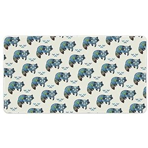 Indiaas patroon van wasberen mode bureau muismat antislip gaming muismat accessoires decor 40 x 75 cm