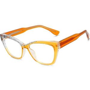 Geschenken voor halloween, Vierkante unisex optische bril(Yellow)