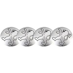 SJZZJMZ 4 stuks auto wieldoppen voor Peugeot 206 307 308 3008 207 208 407 508 2008 5008 56mm auto wieldoppen wieldoppen stickers vervanging A