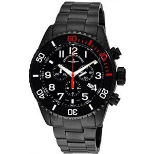 Zeno-Watch herenhorloge - Diver Ceramic Chrono Black&red - 6492-5030Q-bk-a1-7M