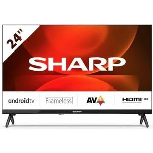 Sharp 24FH2EA Smart TV, 24 inch, HD Ready, LED, DVB-T2, HEVC/H.265, zwart