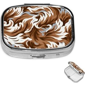 Pil Case Rechthoek 3 Compartiment Pillendoos Ronde Pil Organiseer Metalen Waterdichte Geneeskunde Organizer Doos voor Reizen Kleine Pillen Container Draagbaar voor Supplementen