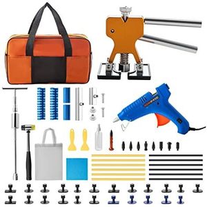 53/60/69/74/89/98 Pcs Verveloos Automotive Uitdeuken Tool Kit Draagbare Automotive zuignappen Auto Accessoires Gebruiksvriendelijk voor beginners en professional (Color : 53pcs)