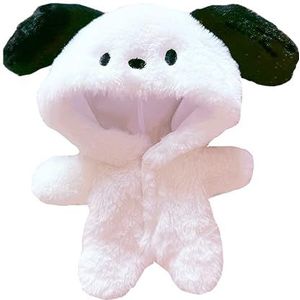 niannyyhouse 20Cm Pluche Pop Kleding Puppy Onesies Losse Witte Bodysuit 8 Inch Zachte Gevulde Pluche Speelgoed Dress Up Accessoires
