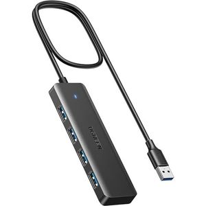 UGREEN - USB Hub 3.0 - Splitter - Zwart - 4 Poorten - 60 cm