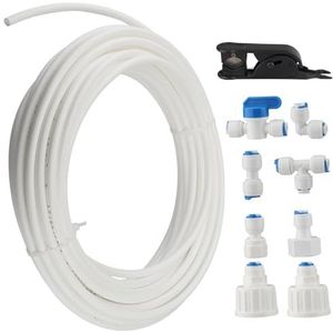 15 m koelkastaccessoireset met koelkastslang, waterbuis (6,35 mm) en accessoires voor osmose-installaties, geschikt voor koelkasten, osmose-installaties en aquaria