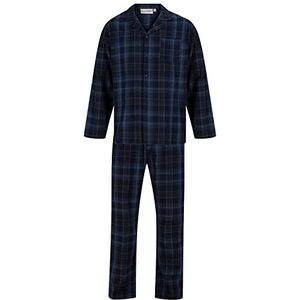 Slenderella Walker Reid WR88821 Men's Navy Check Cotton Pyjama Set Large