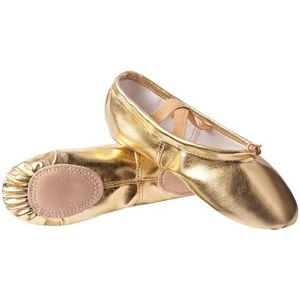 Balletschoenen meisjes balletschoenen goud zilver zachte zool ballet dansen pantoffels kinderen oefenen ballerina schoenen vrouw gymnastiek, Goud 1, 27 EU