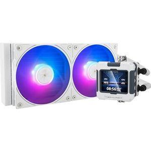 Thermalright Frozen Warframe 240 White ARGB CPU-waterkoeling, 240 AIO-koeling, IPS 320 x 240 resolutie LCD-scherm, vloeibare CPU-koeler voor AMD/Intel vloeibare CPU-koeler: LGA1700/AM4/AM5