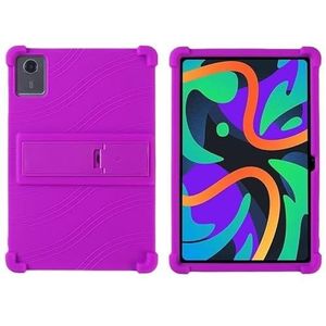 Tablethoes geschikt for Lenovo Xiaoxin Pad 2024 TB331FC /Tab M11 TB330FU 11inch siliconen standaardhoes schokbestendige behuizing(Purple,For Xiaoxin Pad 11 2024)