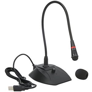 Akozon 5V USB Microfoon Studio Spraak Luidspreker Automatische Verbinding, Anti-interferentie Verstelbare Bedrade Desktopmicrofoon Voor Zang, Spraak, Conferentie, Podium