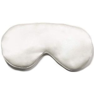 Fishers Finery 25 Momme Mulberry Silk Travel Sleep Mask |Verstelbare riem (natuurlijke wit-geen kleurstoffen)