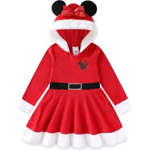 Disney Prinses Frozen Elsa Minnie Mouse meisjes Kerstmis vakantie lange mouwen capuchon kerstman jurk voor peuters tot grote kinderen