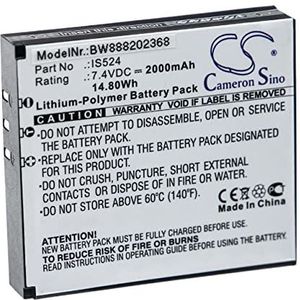 vhbw Vervangende batterij compatibel met Pax D210, D210 BlueTooth, D210 GPRS, myPOS D210 Wifi Barcodescanner POS (2000mAh, 7,4 V, Li-polymeer)