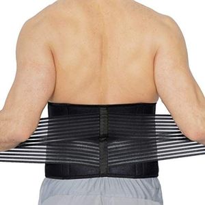 Neotech Care - Neopreen rugbrace - lumbale ondersteuning met stevige compressie trekbanden met dubbele riemen - Zwart - XXXL