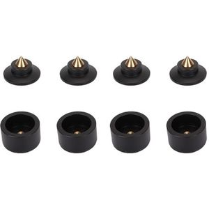 Luidsprekerisolatie Voeten, HIFI Luidspreker Isolatie Spikes Schokabsorptie 4 Stuks voor Draaitafel Versterker voor Recorder voor HIFI Luidspreker (BLACK)