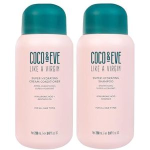 Coco & Eve Like a Virgin - Superhydraterende Shampoo & Conditioner - met arganolie, kokosnoot en avocado-olie - natuurlijke sulfaatvrije haarverzorging|- voor droog, beschadigd geverfd haar - 250 ml