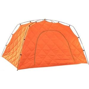 Bedtent, warme binnentent, geluiddichte en verdikte tent, huishouden privacy bedtent, universeel het hele jaar door, winddicht en koudebestendig, kan worden gebruikt op de bedvloer (oranje, 2 x 1,8 x