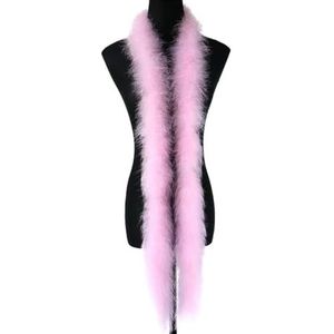 2 meter pluizige witte veren boa 11-50g natuurlijke veren sjaal voor WDress kerst decoratieve pluimen-roze-50g