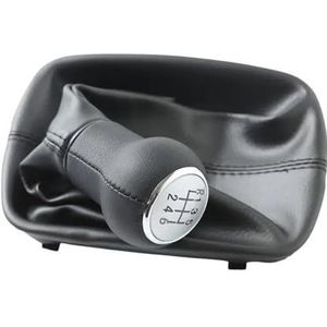 Schakelpook Knoppen Voor Audi Voor A6 Voor C5 Voor A4 B5 Voor A8 D2 1998-2001 5/6 Speed ​​zwart Grijs Lederen Auto Pookknop Hendel Gaiter Boot Cover Kraag Auto Pookknop Hoofd(-6 Speed Gray)