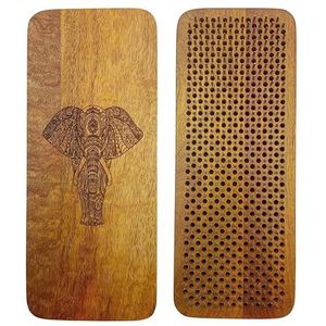 Sadhu Board Mangohout Nagelbord, 100% handgemaakt, 3 maten: 10 mm, 12 mm en 15 mm, lost spanningen op, bevordert de doorbloeding, ontgiftend, helpt bij hoofdpijn, slaapstoornissen (olifant, 8mm)