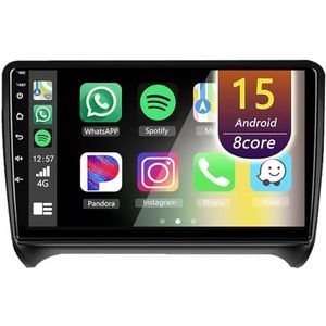 Android Radio voor Audi TT 2 2003-2012, 9 inch Touchscreen Autoradio met Wireless CarPlay Android Auto Bluetooth WIFI(4Core(1+32GB))