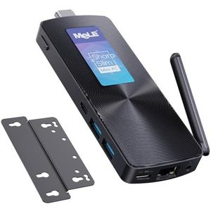 MeLE PCG02 Fanless Mini PC Stick N100 8GB 128GB, Ventilatorloze Micro PC, Ondersteunt Linux/Windows, HDMI/USB-C/Gigabit Ethernet - Voor Zakelijk, Kantoor, Industrieel, IoT, Thuis