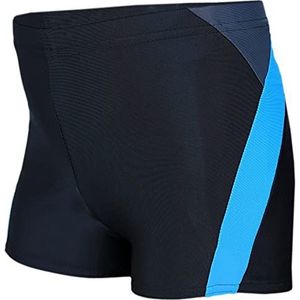 Aquarti Jongens Zwembroek Zwemboxer Gestreept met Motieven, 020 Zwart/Grafiet/Blauw, 140
