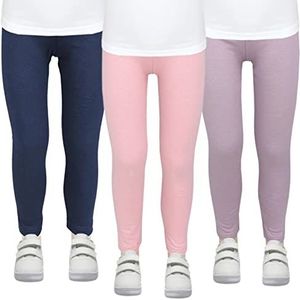TupTam Meisjesleggings thermische leggings winterleggings ondoorzichtig, verpakking van 3 stuks, Donkerblauw/Purper/Roze, 116
