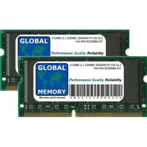 512MB (2 x 256MB) PC100 100MHz 144-PIN SDRAM SODIMM GEHEUGEN RAM KIT VOOR POWERBOOK G3