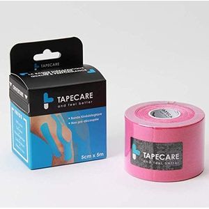 Tape Care Kinesiologie-tape, 5 m x 5 cm, Frans merk, Kinesiologie-tape, 100% katoen, waterdicht, hypoallergeen, I rood, blauw, groen, paars, geel, zwart, beige, roze